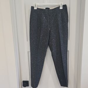 J. Crew Black Glitter Pants